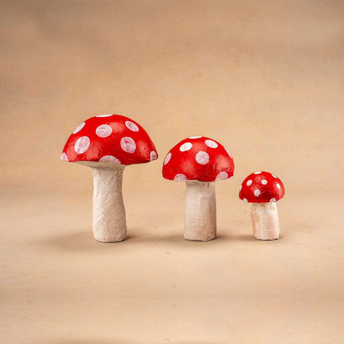 Handmade Mushroom prop set of 3
